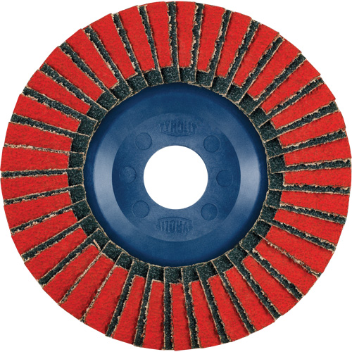 Disque &agrave; lamelles Twin Flap, 4-1/2" x 7/8", Type 27, Grain 40, C&eacute;ramique/Alumine de zirconium Equipex