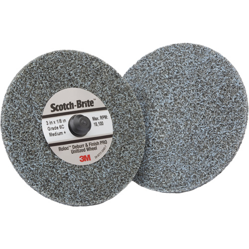 Meule homog&egrave;ne d&eacute;bavurage et de finition PRO TR Roloc, 2" x 1/4", Grain de Moyen, C&eacute;ramique Equipex