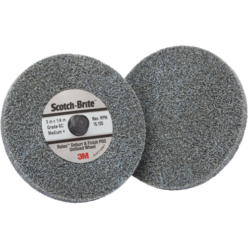 Meule homog&egrave;ne d&eacute;bavurage et de finition PRO TR Roloc, 2" x 1/4", Grain de Cors&eacute;, C&eacute;ramique Equipex