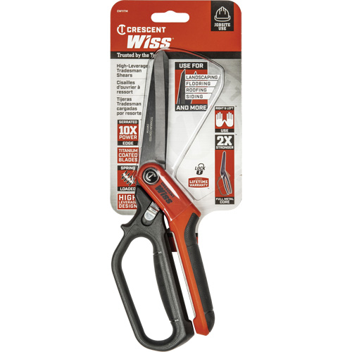 Cisaille robuste pour ouvrier professionnel, 11", Poign&eacute;e Anneau unique Equipex