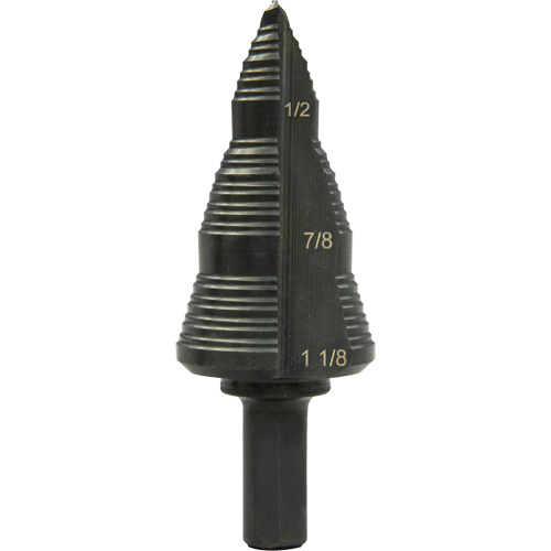 Foret &eacute;tag&eacute; &agrave; trous multiples no 9, 3/16" - 1-1/8", Acier rapide Equipex