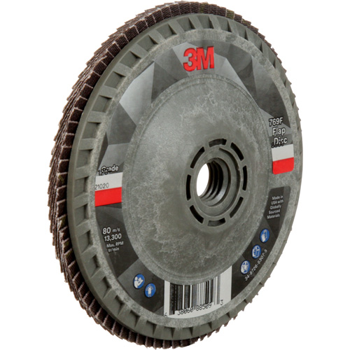 Disque &agrave; lamelles &agrave; changement rapide 769F, 4-1/2" x 5/8"-11, Type 27, Grain 120+, C&eacute;ramique Equipex
