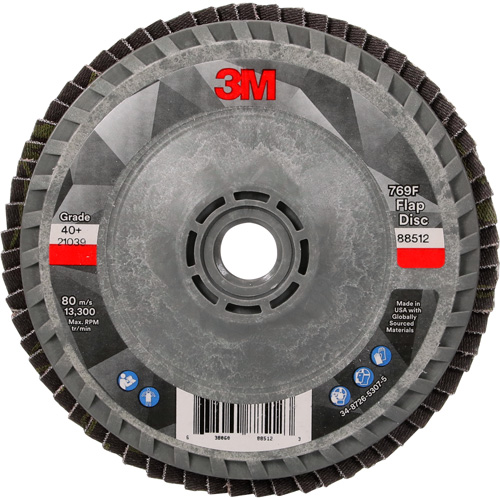 Disque &agrave; lamelles &agrave; changement rapide 769F, 4-1/2" x 5/8"-11, Type 27, Grain 40+, C&eacute;ramique Equipex