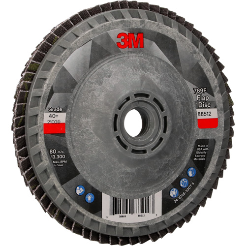 Disque &agrave; lamelles &agrave; changement rapide 769F, 4-1/2" x 5/8"-11, Type 27, Grain 40+, C&eacute;ramique Equipex