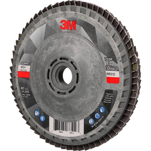 Disque &agrave; lamelles &agrave; changement rapide 769F, 4-1/2" x 5/8"-11, Type 27, Grain 40+, C&eacute;ramique Equipex