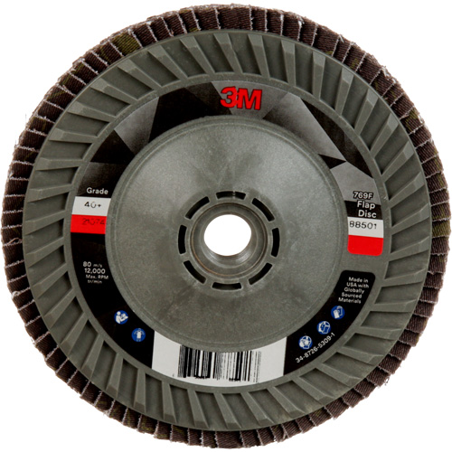 Disque &agrave; lamelles &agrave; changement rapide 769F, 5" x 5/8"-11, Type 29, Grain 40+, C&eacute;ramique Equipex