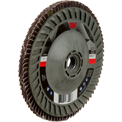 Disque &agrave; lamelles &agrave; changement rapide 769F, 5" x 5/8"-11, Type 29, Grain 40+, C&eacute;ramique Equipex