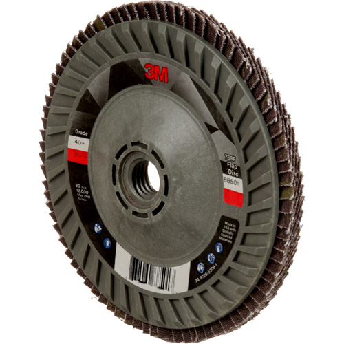 Disque &agrave; lamelles &agrave; changement rapide 769F, 5" x 5/8"-11, Type 29, Grain 40+, C&eacute;ramique Equipex
