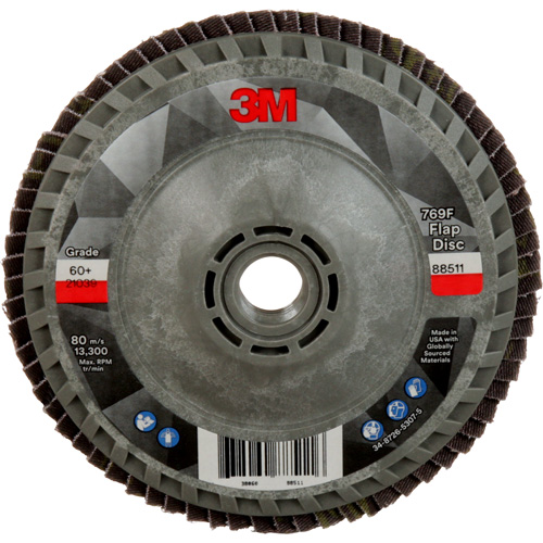 Disque &agrave; lamelles &agrave; changement rapide 769F, 4-1/2" x 5/8"-11, Type 27, Grain 60+, C&eacute;ramique Equipex