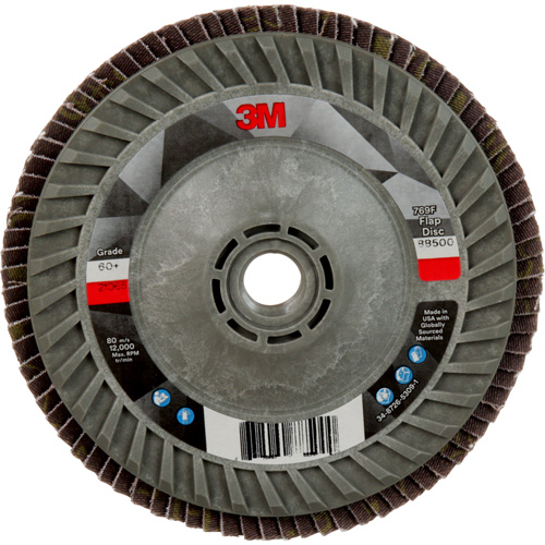 Disque &agrave; lamelles &agrave; changement rapide 769F, 5" x 5/8"-11, Type 29, Grain 60+, C&eacute;ramique Equipex
