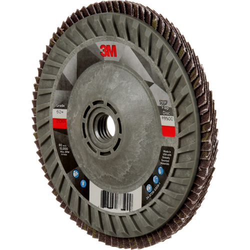 Disque &agrave; lamelles &agrave; changement rapide 769F, 5" x 5/8"-11, Type 29, Grain 60+, C&eacute;ramique Equipex