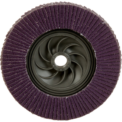 Disque &agrave; lamelles &agrave; changement rapide 769F, 5" x 5/8"-11, Type 27, Grain 80+, C&eacute;ramique Equipex