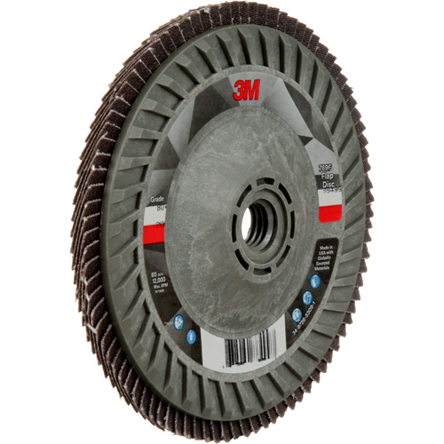 Disque &agrave; lamelles &agrave; changement rapide 769F, 5" x 5/8"-11, Type 29, Grain 80+, C&eacute;ramique Equipex
