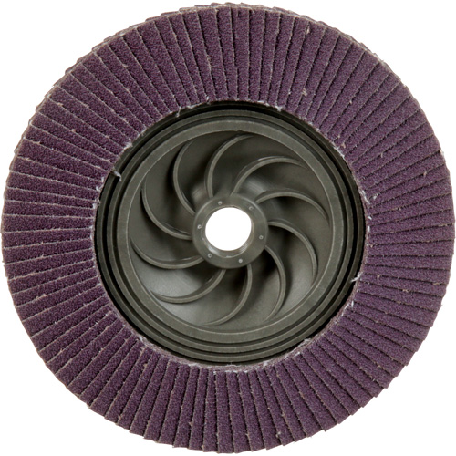 Disque &agrave; lamelles &agrave; changement rapide 769F, 5" x 5/8"-11, Type 29, Grain 80+, C&eacute;ramique Equipex