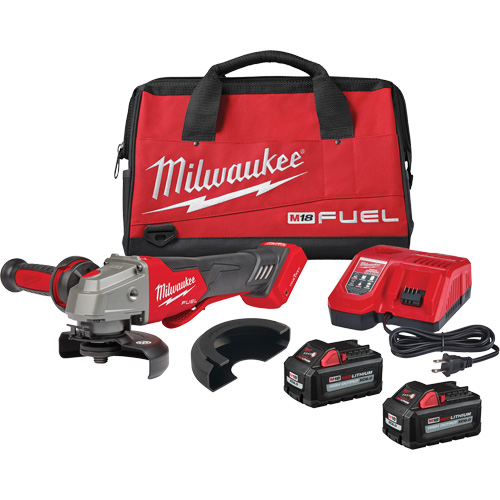 Trousse de meuleuse &agrave; frein sans blocage avec interrupteur &agrave; palette One-Key M18 Fuel, Roue de 4-1/2" ou 5", 18 V Equipex