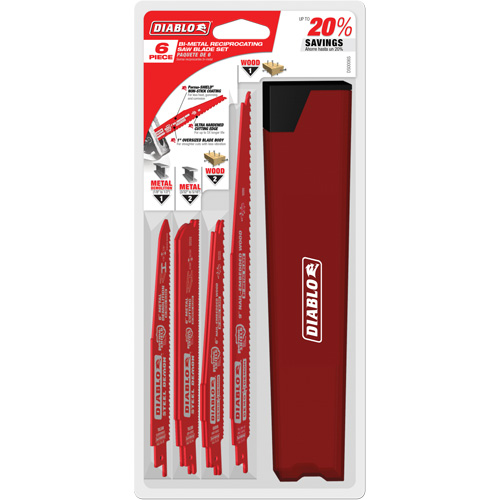 Nail-Embedded Wood & Metal Cutting/Demo Reciprocating Saw Blade Set Equipex