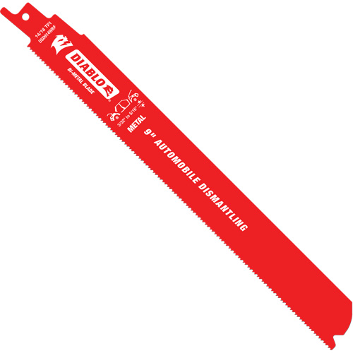 Lame de scie alternative autod&eacute;montage, Bim&eacute;tal, 10-14 Dents par pouce, 9" lo x 1" la Equipex