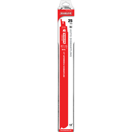 Lame de scie alternative autod&eacute;montage, Bim&eacute;tal, 10-14 Dents par pouce, 12" lo x 1" la Equipex