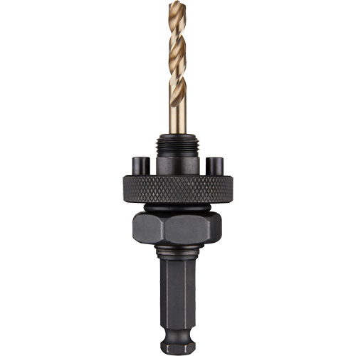 Hole Dozer Hole Saw Large Arbor with Cobalt Pilot Bit, 1-1/4" and Larger, 1/4" Shank Equipex