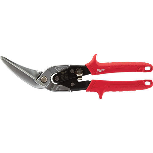 Long-Cut Offset Aviation Snips, 3" Cut Length, Straight/Left Cut Equipex