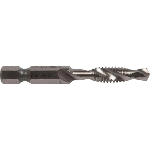 Drill/Tap Bit, 1/4", High Speed Steel Equipex