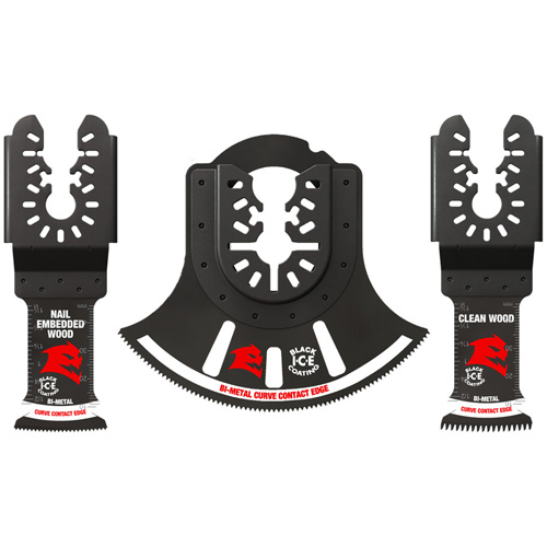 3-Piece Universal Fit Bi-Metal Oscillating Blade Set Equipex