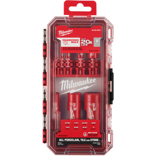 Diamond Max Hole Saw Bit Set, 8 Pieces Equipex