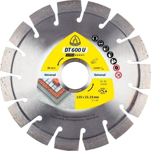 DT 600 U Supra Large Diamond Cutting Blades Equipex