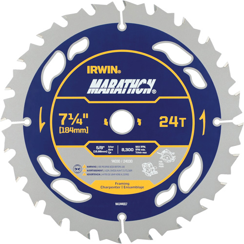 Marathon&reg; Circular Saw Blade, 7-1/4", 24 Teeth Equipex