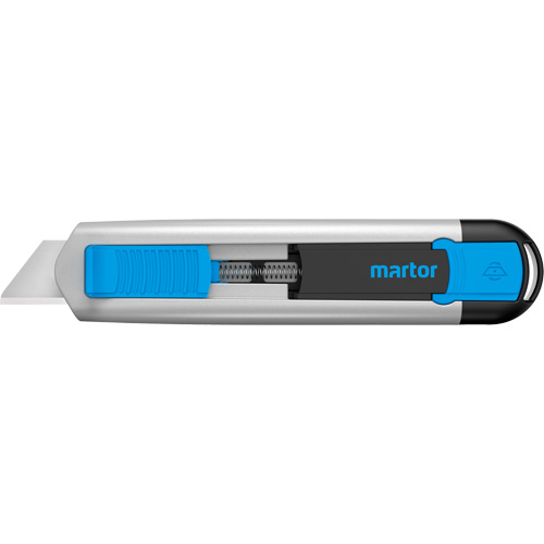 Secunorm 525 Retractable Safety Knife with Blunt Tip Blade, 18 mm, Aluminum Handle Equipex