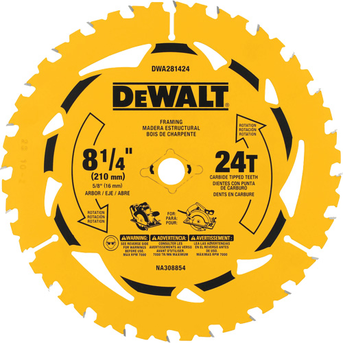 Lame de scie circulaire &agrave; refendre, 8-1/4", 40 dents, Pour Bois Equipex
