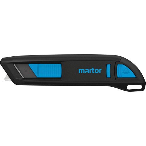 Couteau r&eacute;tractable SECUNORM 300 avec lame &agrave; pointe courb&eacute;e no 65232, 5 mm Equipex