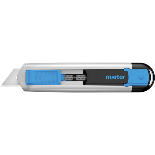 Couteau r&eacute;tractable SECUNORM 525 avec lame trap&eacute;zoidale no 99, 21 mm, Robuste, Prise en Aluminium Equipex