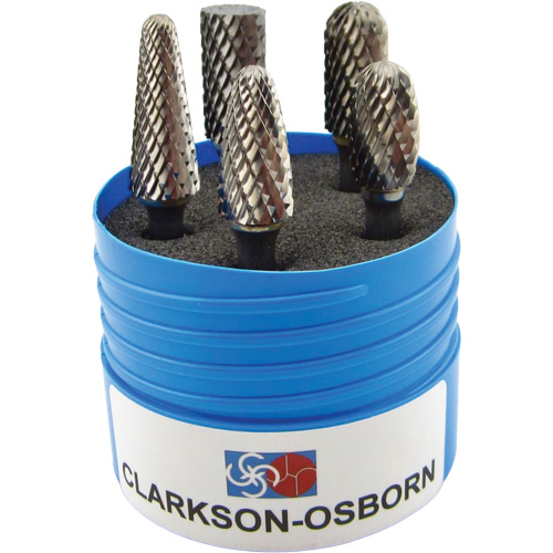 Shipyard Cut Carbide Bur Set, 5 Pieces Equipex