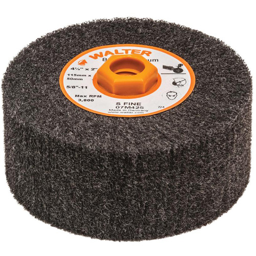 Blendex Surface Conditioning Drum, 4-1/2" Dia. x 2" W, 5/8"-11 Arbor, Super Fine Grit Equipex