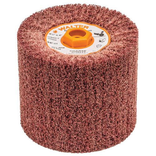 Tambour de conditionnement de surface Blendex, 4-1/2" dia. x 4" la, 5/8"-11 Arbre, Grain Cors&eacute; Equipex