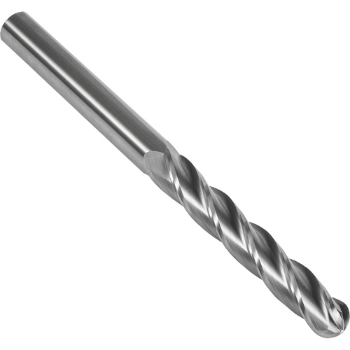 Fraise en bout sph&eacute;rique extra longue 30° S147, 1/2" dia., 6" lo, 4 cannelures, 1/2" tige, Carbure Equipex