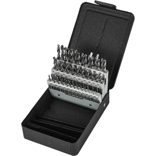 Jeu de forets s&eacute;rie extra courte, 60 morceaux, Acier rapide Equipex