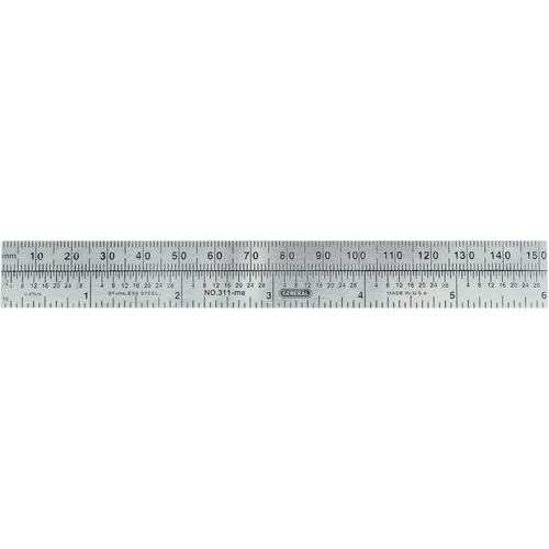 Economy Precision Flexible Ruler, 6" L, Steel Equipex