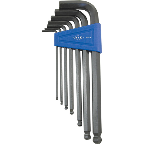 Ball Nose Hex Key Set, 7 Pcs., Metric Equipex