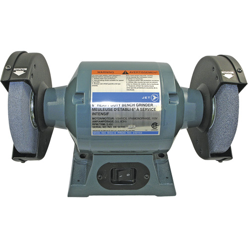 BGC-6 Heavy-Duty Bench Grinder, 6" Wheel Diameter, 1/3 HP Equipex