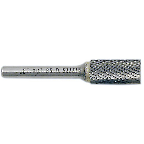 Fraise cylindrique JET-KUT avec coupe en bout, 1/4" Dia., 1/4" Tige, 5/8" Prof. de la coupe Equipex