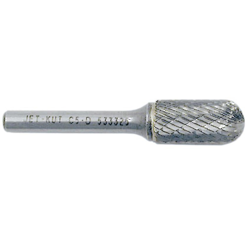 JET-KUT Round Nose Shape Burr, 1/2" Dia., 1" Depth of Cut Equipex