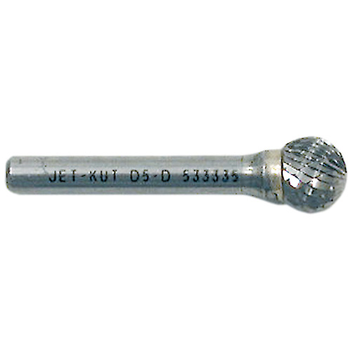 Jet-Kut&reg; Ball Shape Bur, 1/4" Dia., 1/4" Shank, 7/32" Depth of Cut Equipex