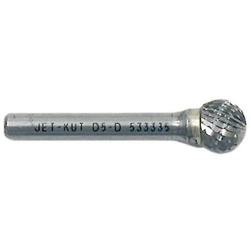Ball Shape Bur, 1/2" Dia., 1/4" Shank, 7/16" Depth of Cut Equipex