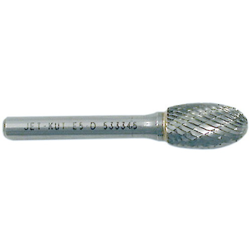 Oval Burr, 1/4" Dia., 1/4" Shank, 3/8" Depth of Cut Equipex