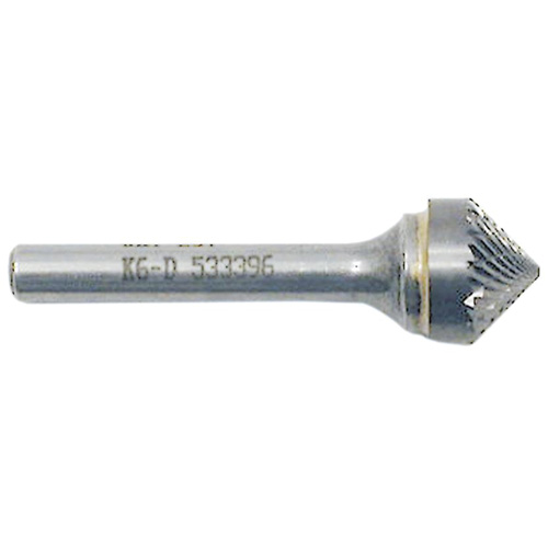 Cone Point Burr, 1/2" Dia., 1/4" Shank, 1/4" Depth of Cut Equipex