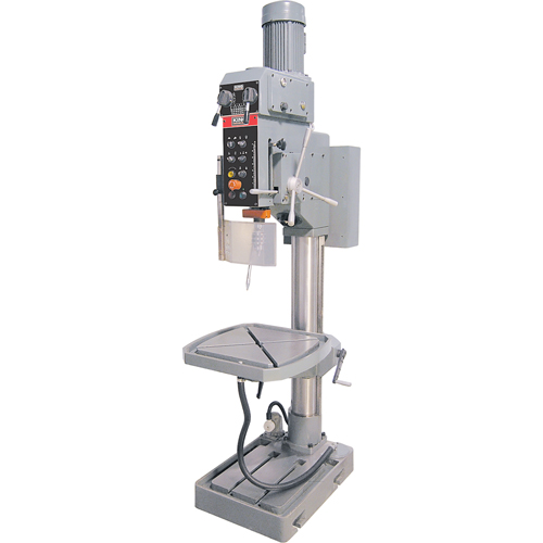 Variable Speed Gearhead Drill Presses, 5/8" Chuck, 2 Speed(s), 22" W x 22" L, #4 Morse Equipex