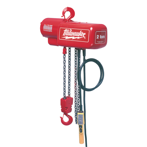 Electric Chain Hoist, 20' Lift, 1000 lbs. (0.5 tons) Capacity, 16 FPM Equipex
