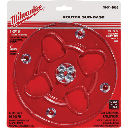 Clear 7" Diameter 1-3/16" Center Hole Sub-Base Equipex